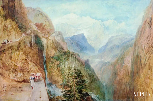 Montblanc de Fort Roch - William Turner - Reproductions de tableaux et peintures haut de gamme