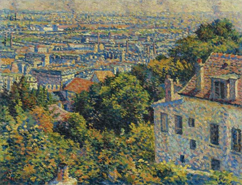 Montmartre, van de Cortotstraat. Uitzicht op Saint-Denis - Maximilien Luce