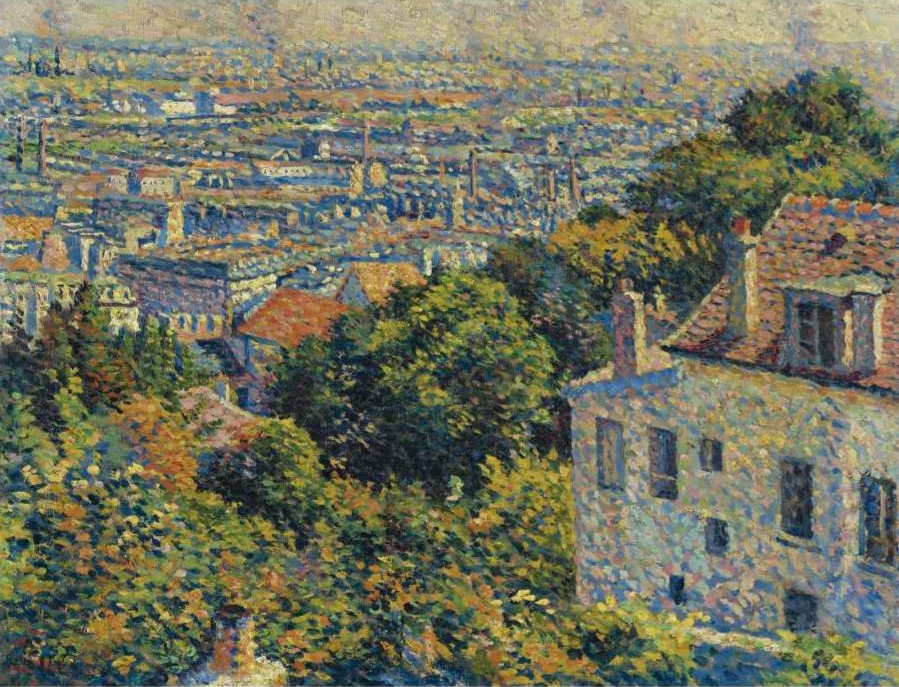 Montmartre, van de Cortotstraat. Uitzicht op Saint-Denis - Maximilien Luce
