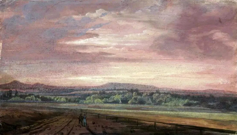 Bergen van de Reuzen bij zonsondergang - Caspar David Friedrich