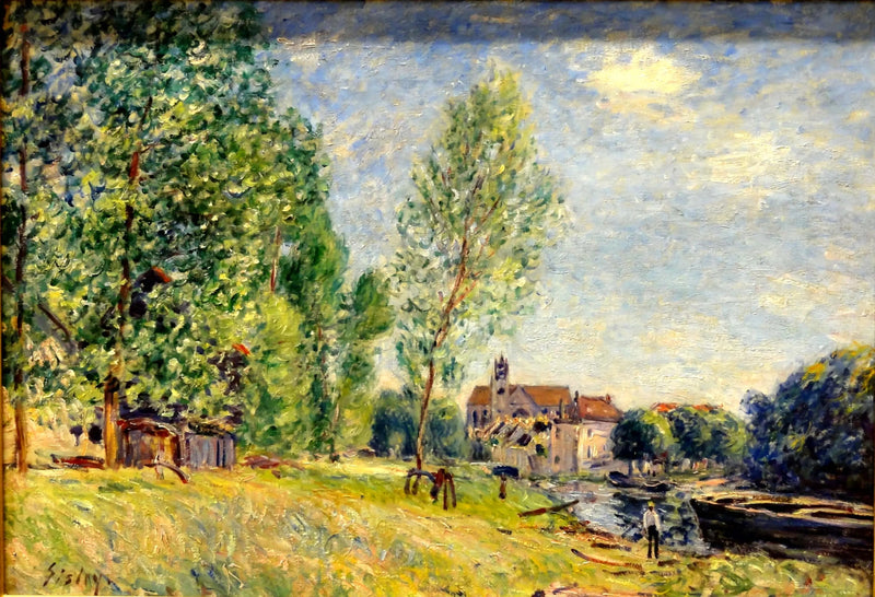 Moret, de scheepswerf in Matrat - Alfred Sisley