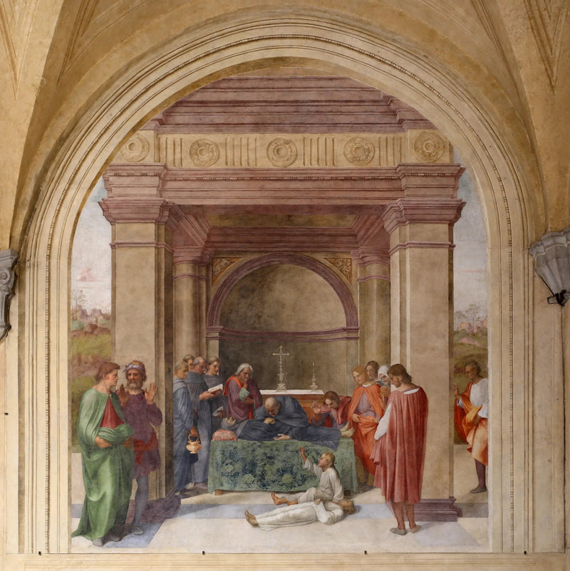 Dood van Sint Philippus Benizi en de opstanding van een kind - Andrea del Sarto