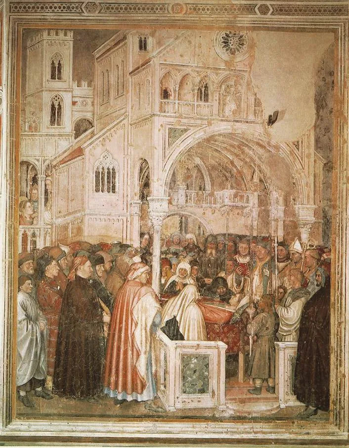 De dood van Sint Lucia - Altichiero da Zevio