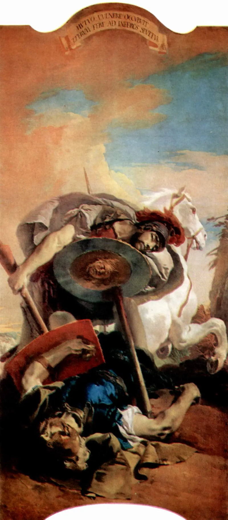 Dood van consul L. J. Brutus tijdens een duel met Aruns - Giovanni Battista Tiepolo