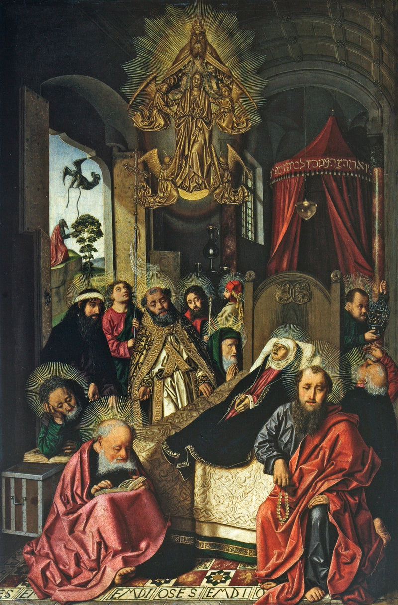 De dood en de Aanneming van de Maagd Maria - Bartolomé Bermejo