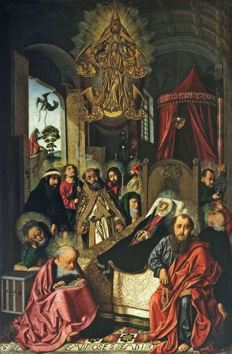 De dood en de Aanneming van de Maagd Maria - Bartolomé Bermejo