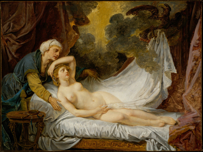 Motor bezocht door Jupiter - Jean-Baptiste Greuze