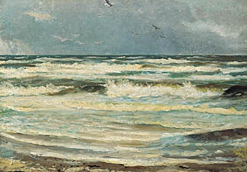 Mouettes à Skagen Sønderstrand. - Michael Peter Ancher
