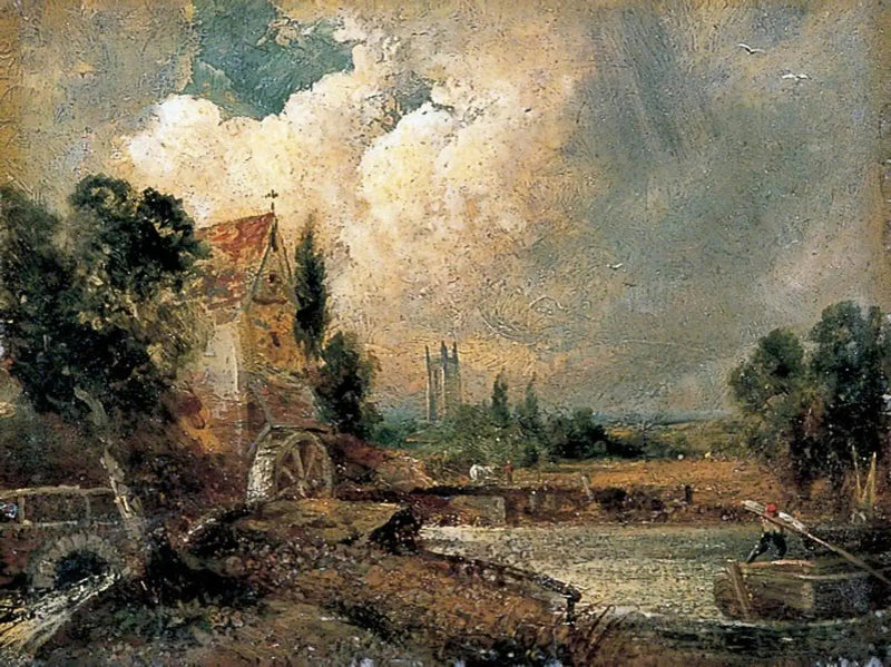 Watermolen in Flatford, Kent - John Constable