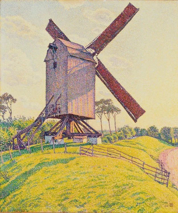 Molen van Kalf in Knokke of windmolen in Vlaanderen (De Molen van Kalf in Knokke of Molen in Vlaanderen) - Théo van Rysselberghe