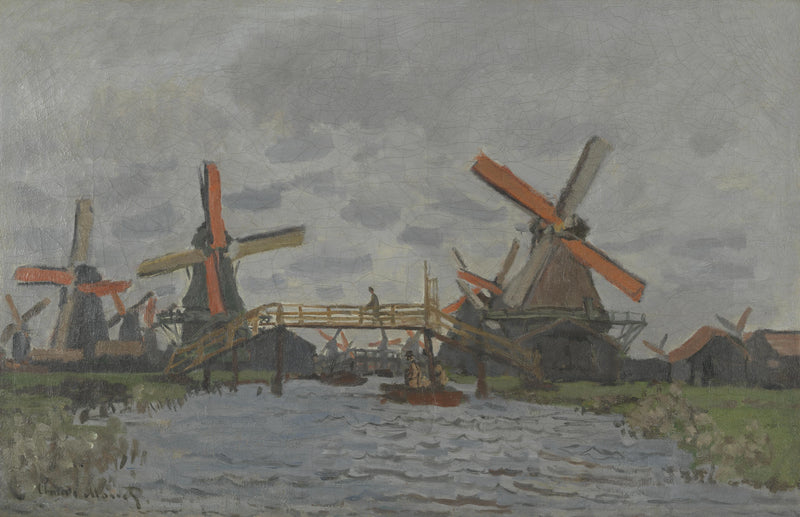 Windmolens bij Zaandam W181 - Claude Monet