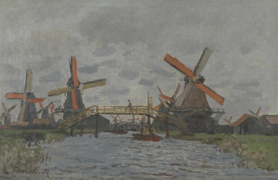 Windmolens nabij Zaandam - Claude Monet
