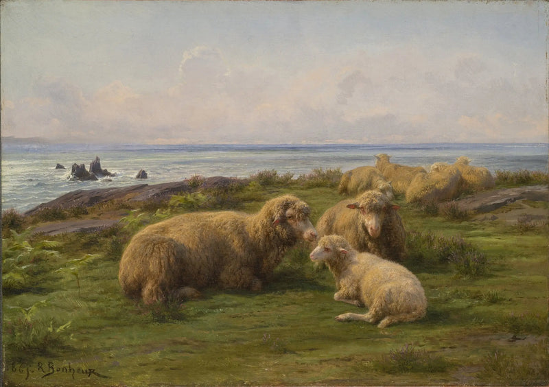 Schapen aan de rand van de zee - Rosa Bonheur