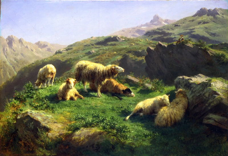 Schapen op de weide in de Pyreneeën - Rosa Bonheur