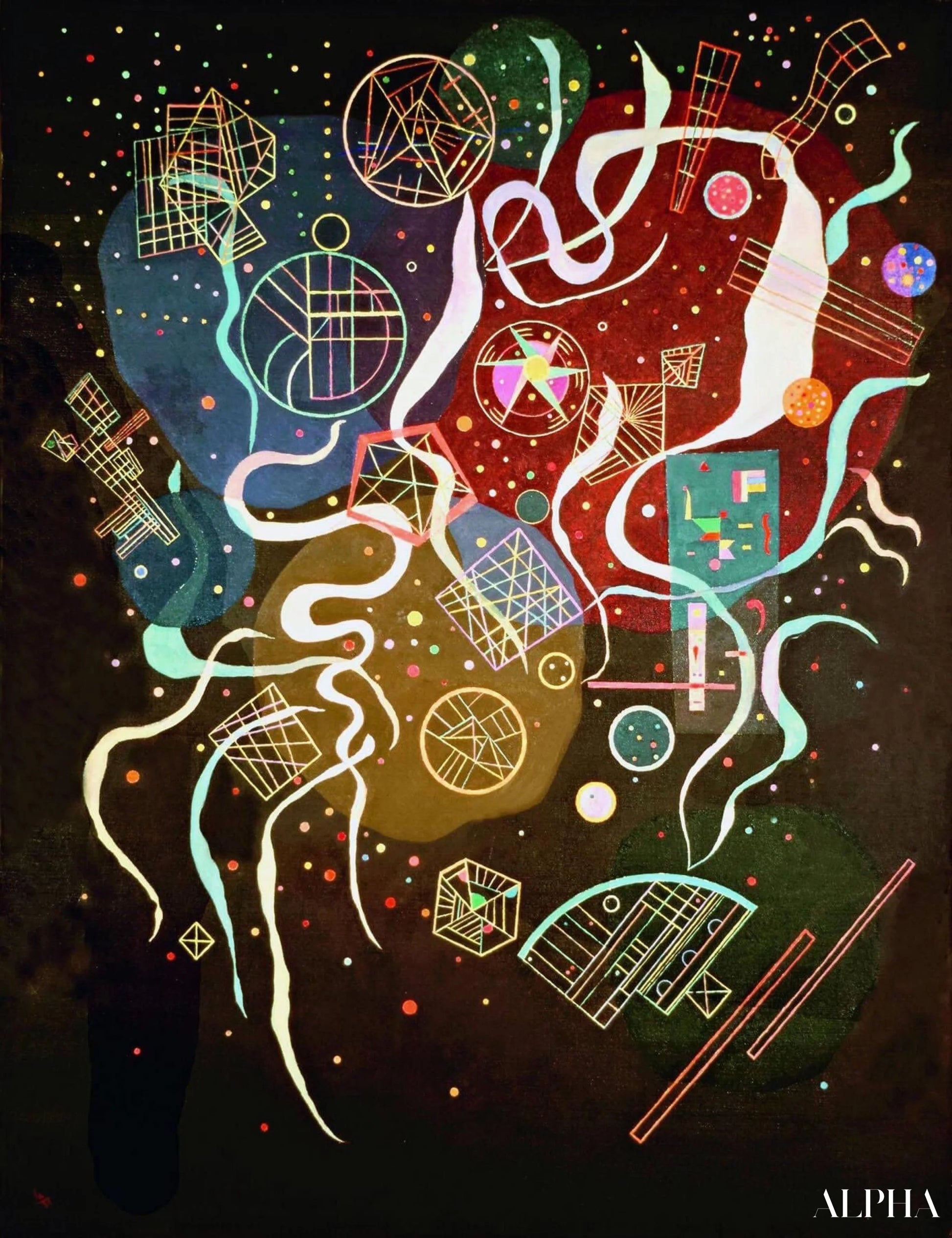 Beweging I - Vassily Kandinsky - Reproducties van schilderijen en hoogwaardige schilderijen