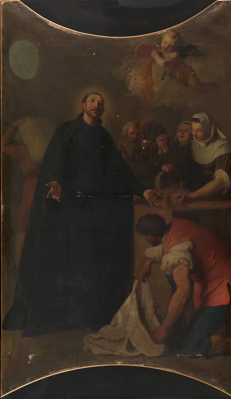 Multiplication du blé dans la ville du Puy par Saint François de Régis - Michel-Ange Houasse