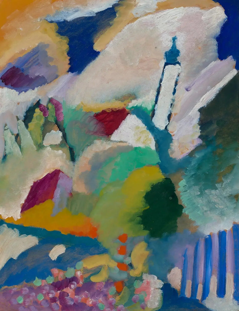 Murnau met de kerk I - Vassily Kandinsky