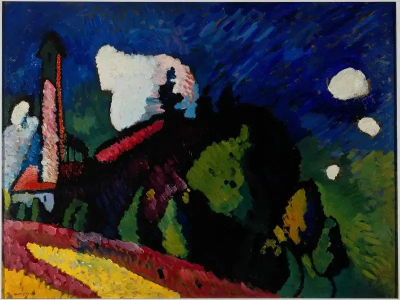 Murnau, landschap met toren - Vassily Kandinsky