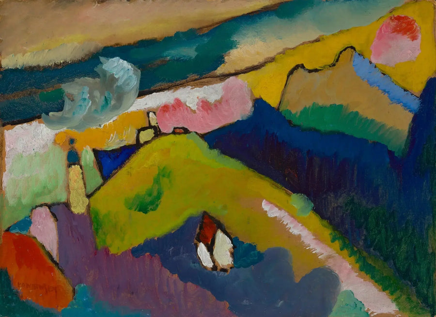 Murnau - Berglandschap met kerk - Vassily Kandinsky