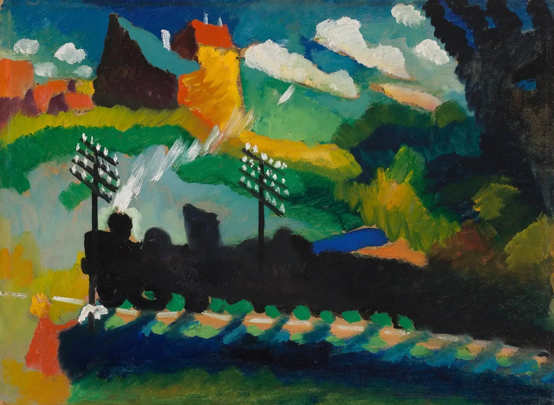 Murnau, Trein en Kasteel - Vassily Kandinsky