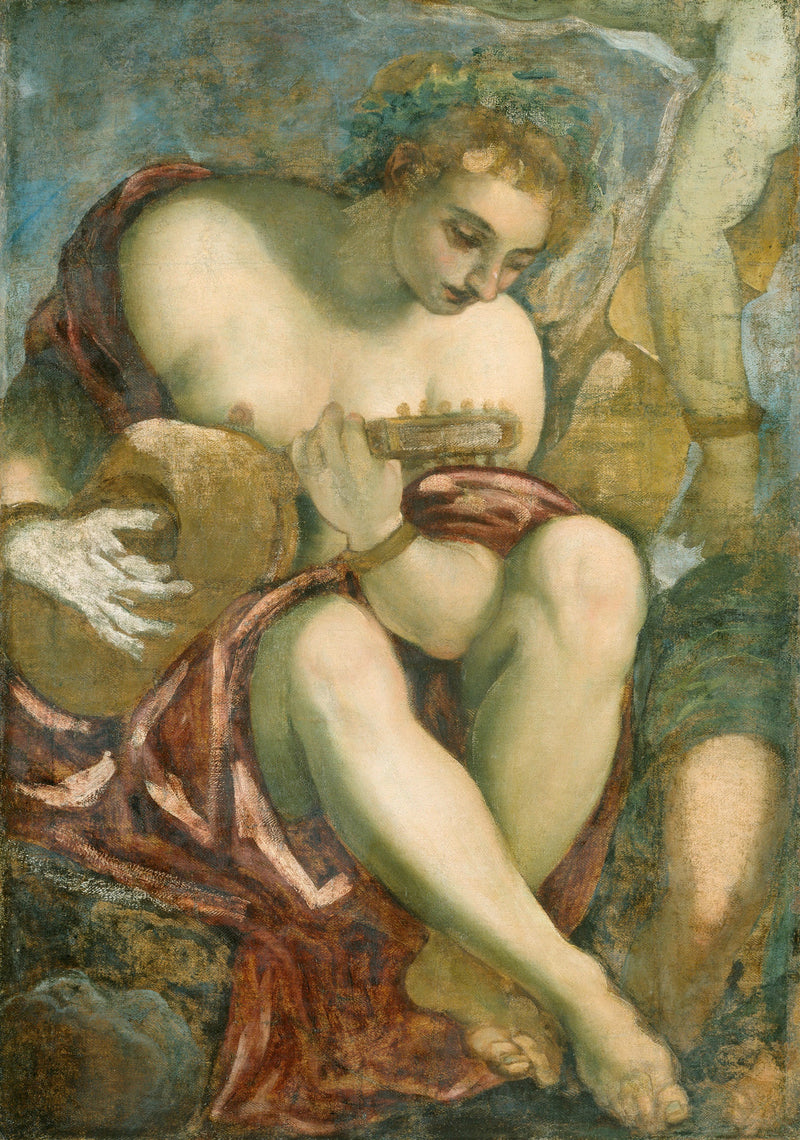 Muse die luit speelt - Jacopo Tintoretto