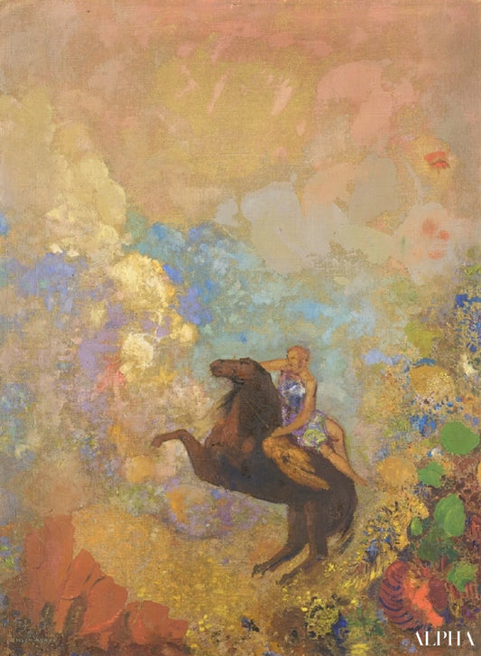 Muse sur Pégase - Odilon redon - Reproductions de tableaux et peintures haut de gamme