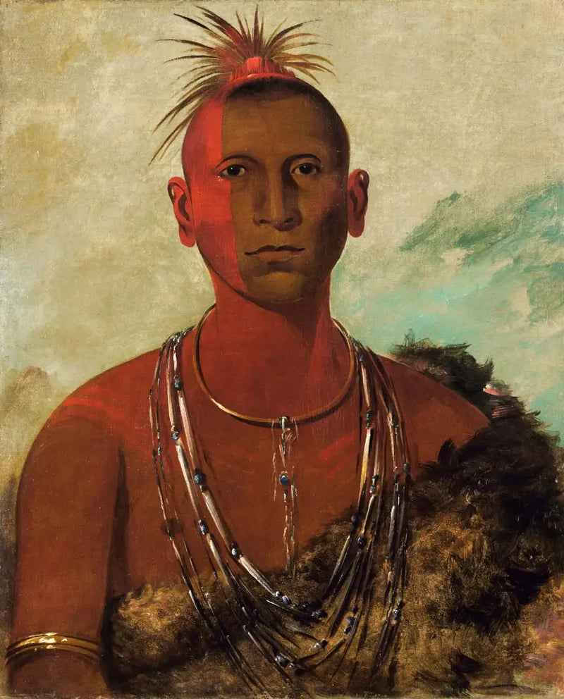 Náh-se-ús-kuk, Draaiende donder, oudste zoon van de Zwarte Valk - George Catlin

Source:
Náh-se-ús-kuk, Tonnerre tourbillonnant, fils aîné du Faucon noir - George Catlin