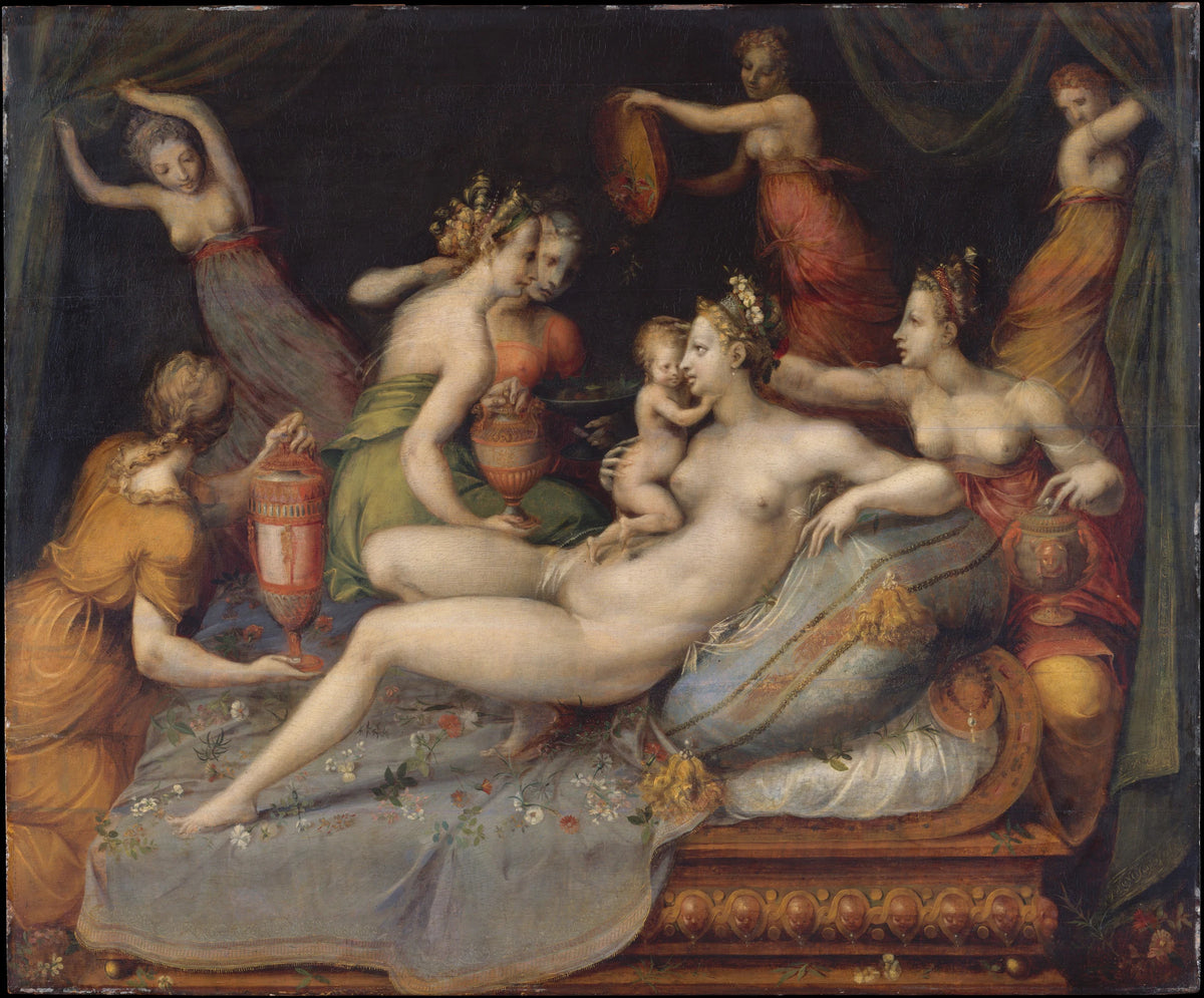 De geboorte van Cupido - Master of Flora