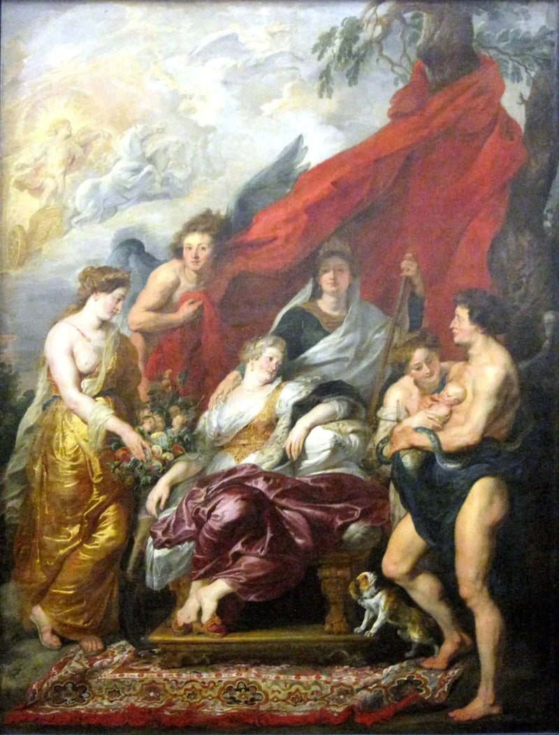 Geboorte van Lodewijk XIII in Fontainebleau op 27 september 1601 - Peter Paul Rubens