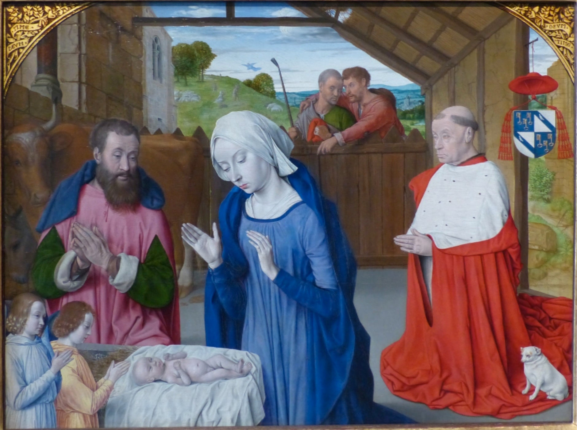 Nativité avec le portrait du cardinal Jean Rolin - Jean Hey image 1 reproduction réalisée par Alpha Reproduction