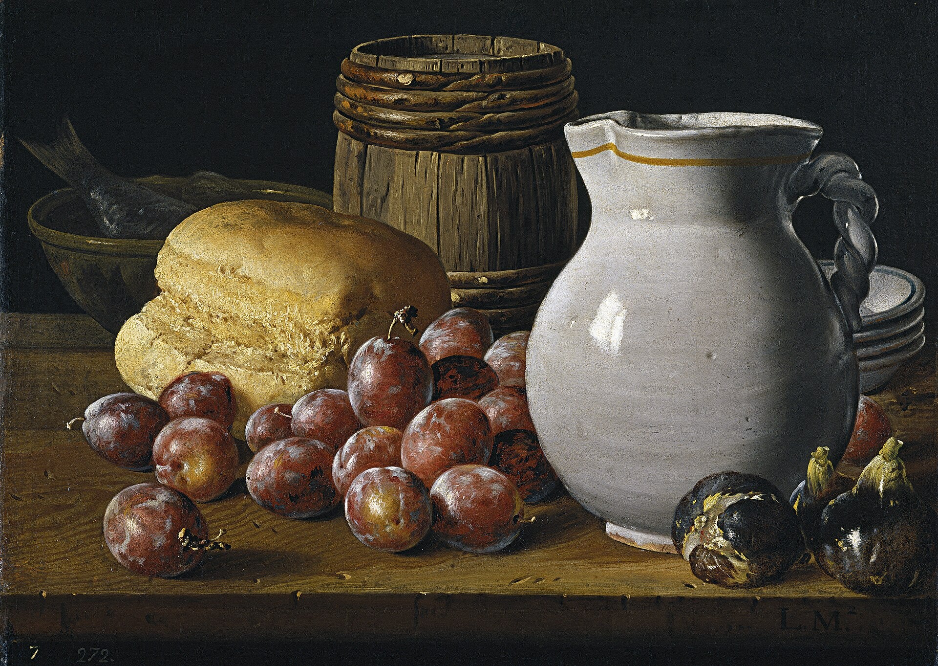 Nature morte aux figues et pain - Luis Meléndez