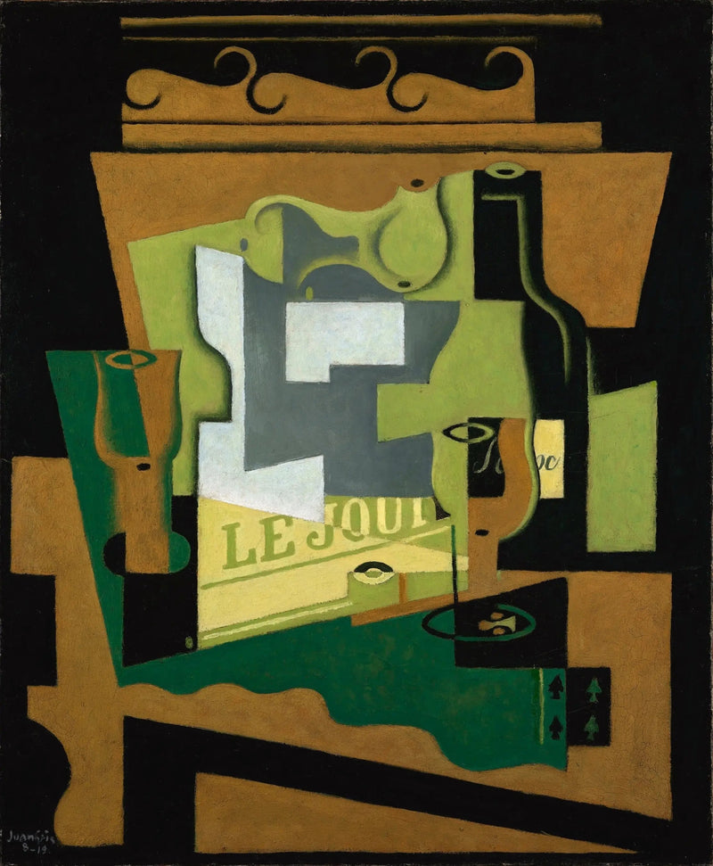 Natuurgetuigenis met Bordeaux-fles - Juan Gris