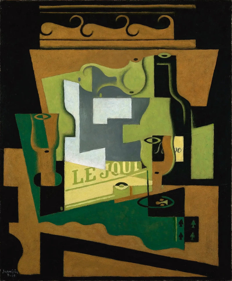 Natuurgetuigenis met Bordeaux-fles - Juan Gris