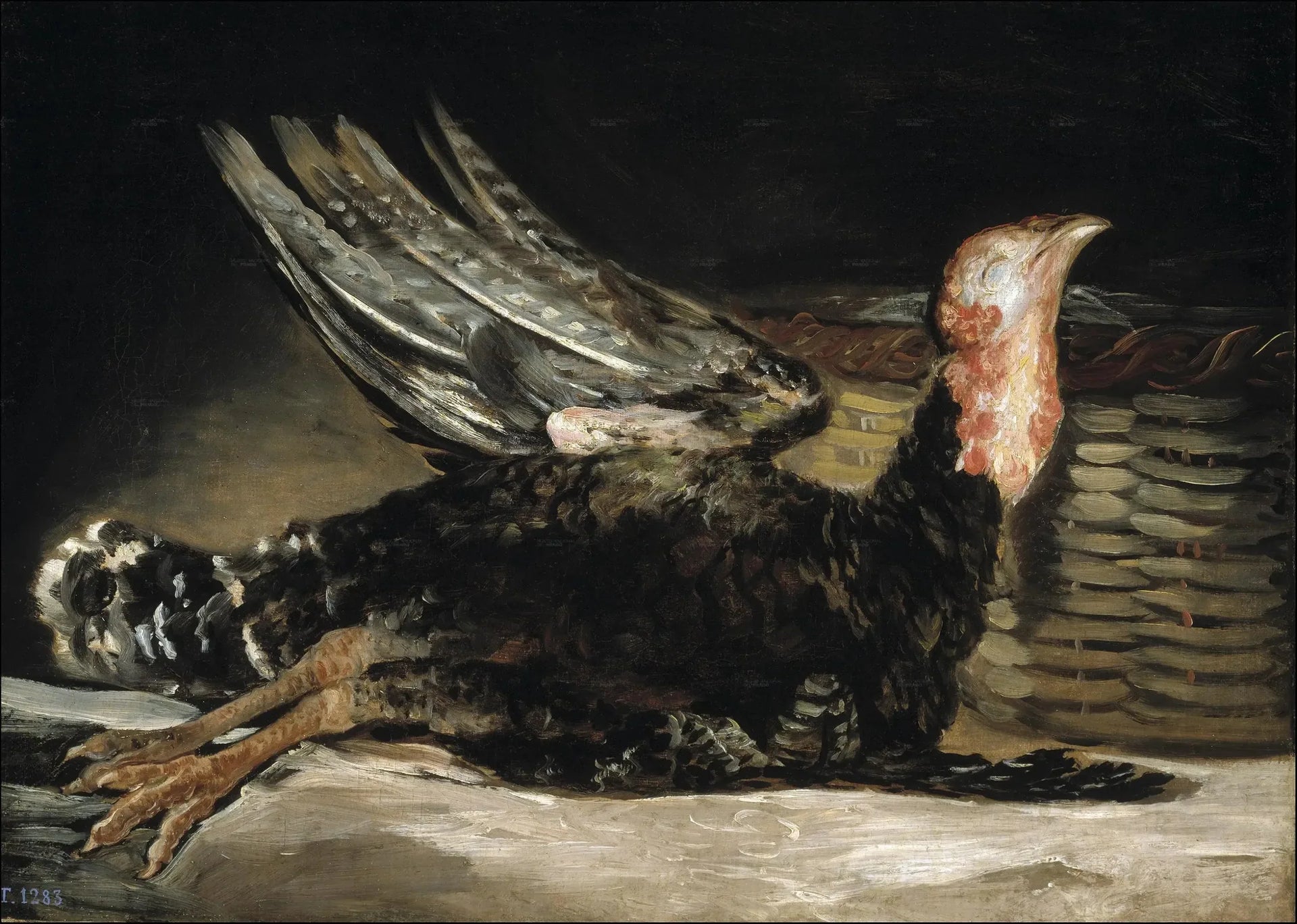 Nature morte à la dinde - Francisco de Goya image 1 reproduction artisanale de tableau