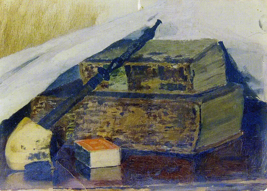 Stilleven met pijp en Bijbels - Edvard Munch