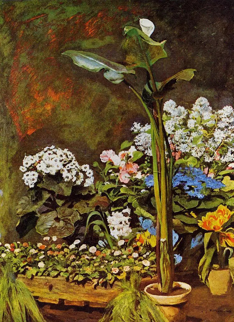Stilleven, aronskelk en bloemen - Pierre-Auguste Renoir