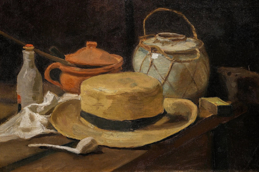 stilleven met strohoed - Vincent van Gogh