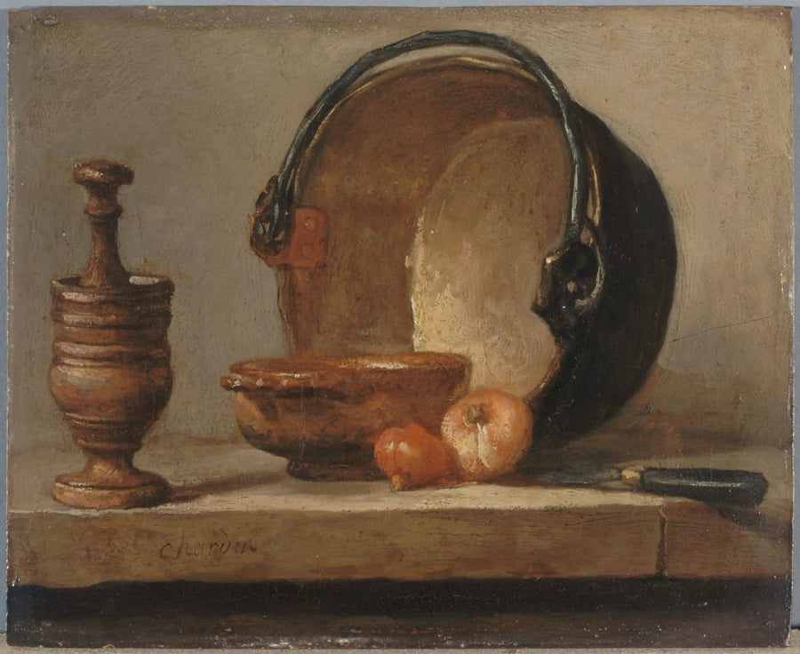 Stilleven met koperen ketel - Jean Simeón Chardin