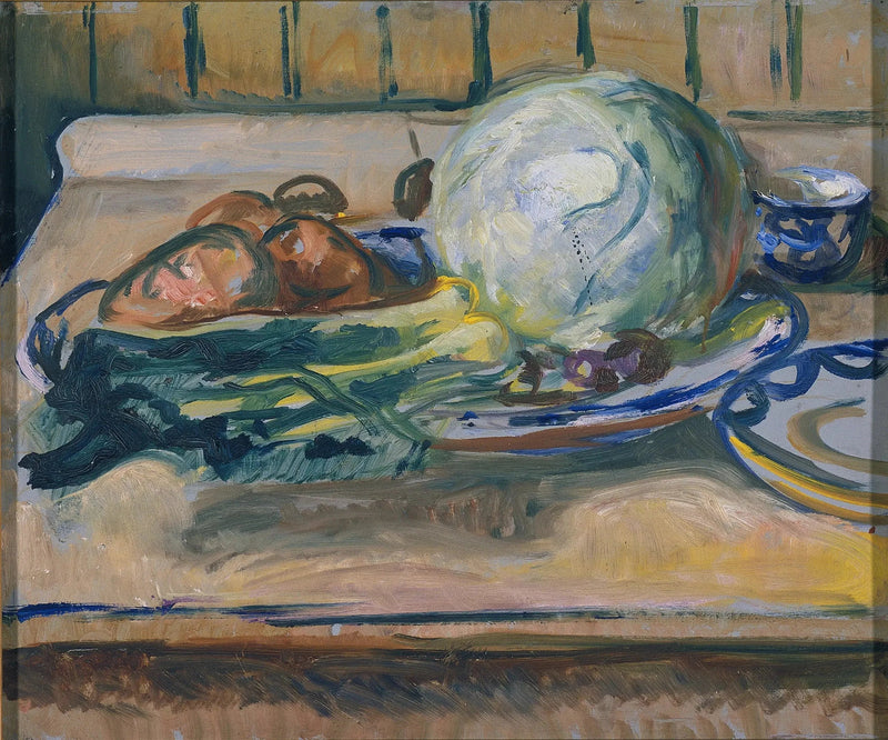 Stilleven met kool en andere groenten - Edvard Munch