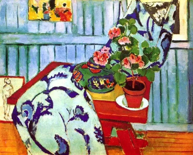 Stilleven met geranium - Henri Matisse