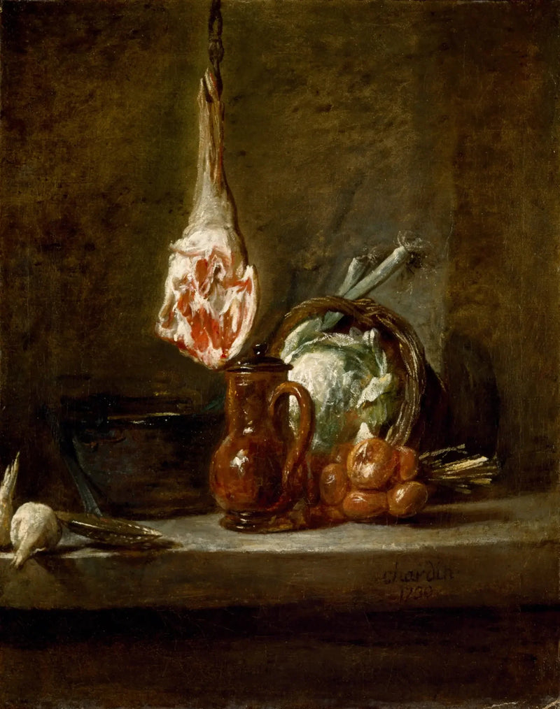 Stilleven met lamsbout - Jean Simeón Chardin