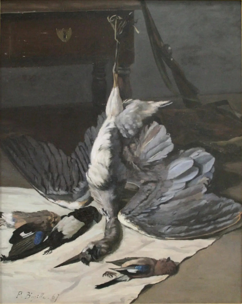 Stilleven met een reiger - Frédéric Bazille