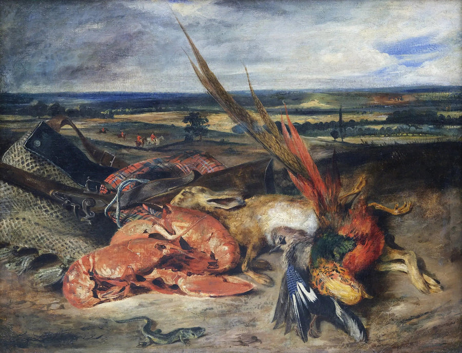 Stilleven met kreeft - Eugène Delacroix