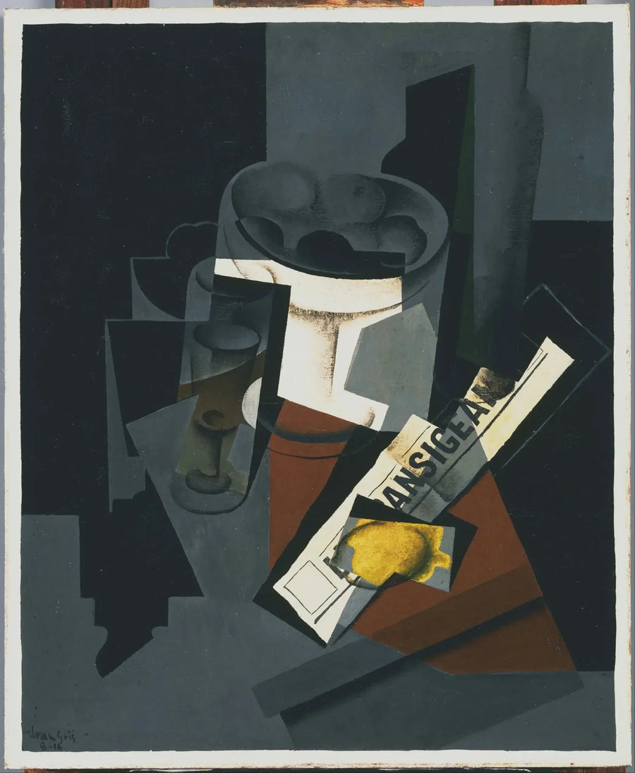 Natuurgetuigenis met krant - Juan Gris