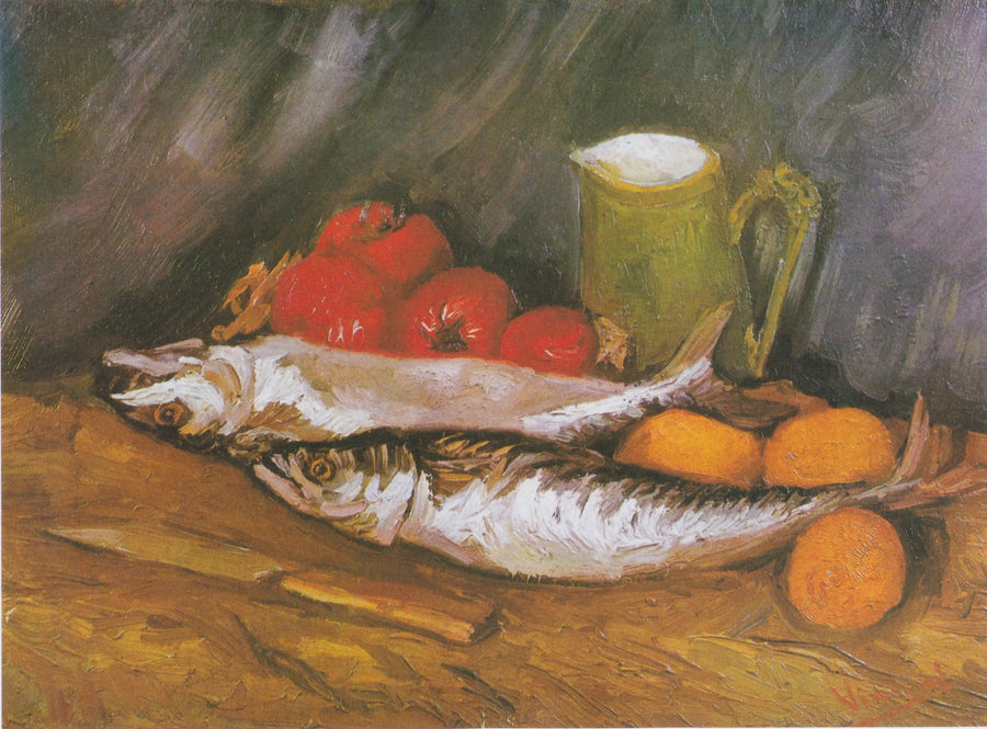 Stilleven met makreel, citroen en tomaat - Vincent van Gogh