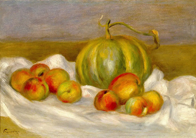 Stilleven met meloen en perziken - Pierre-Auguste Renoir