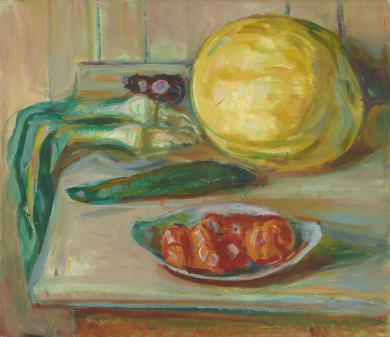Stilleven met pompoen en andere groenten - Edvard Munch