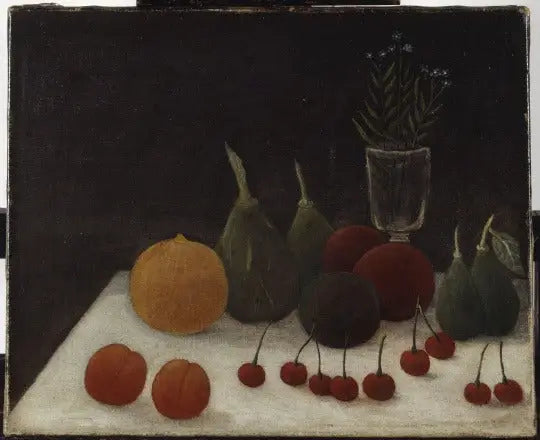 Natuurstudie met kersen - Henri Rousseau