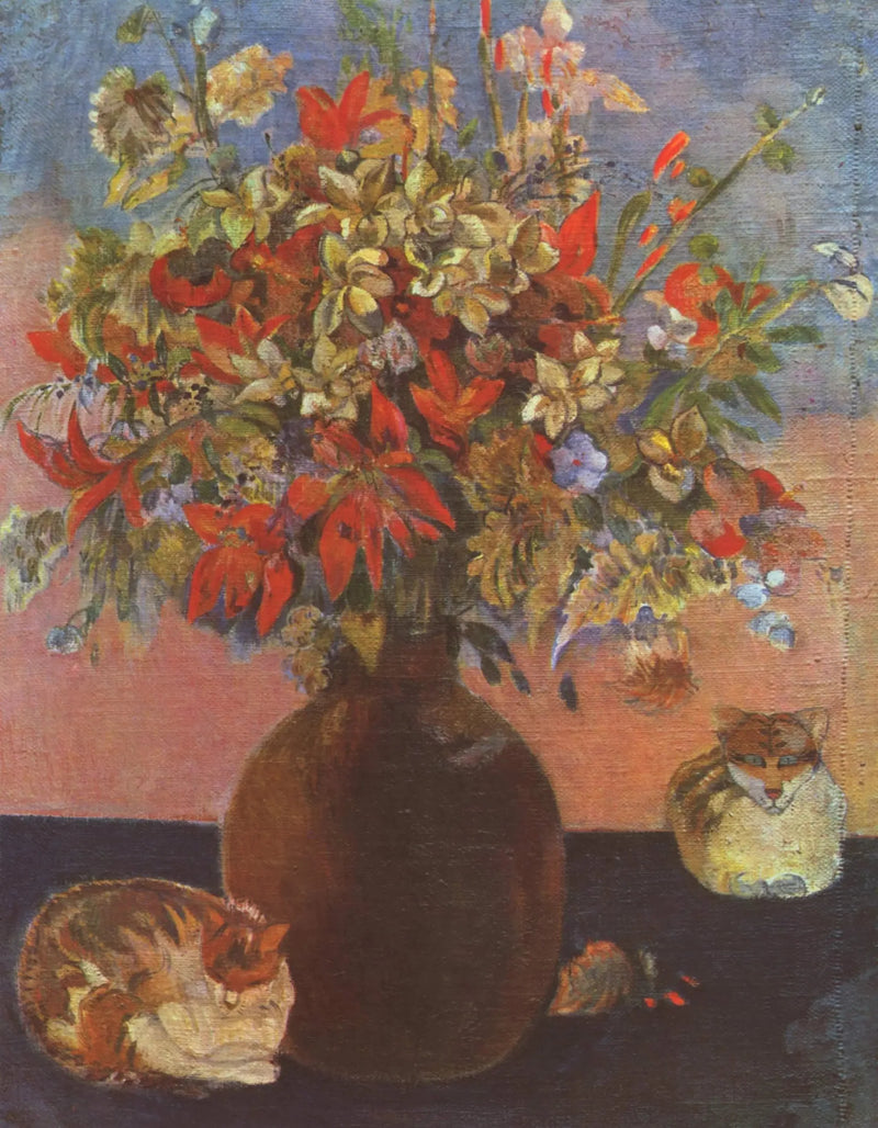 Stilleven met katten - Paul Gauguin