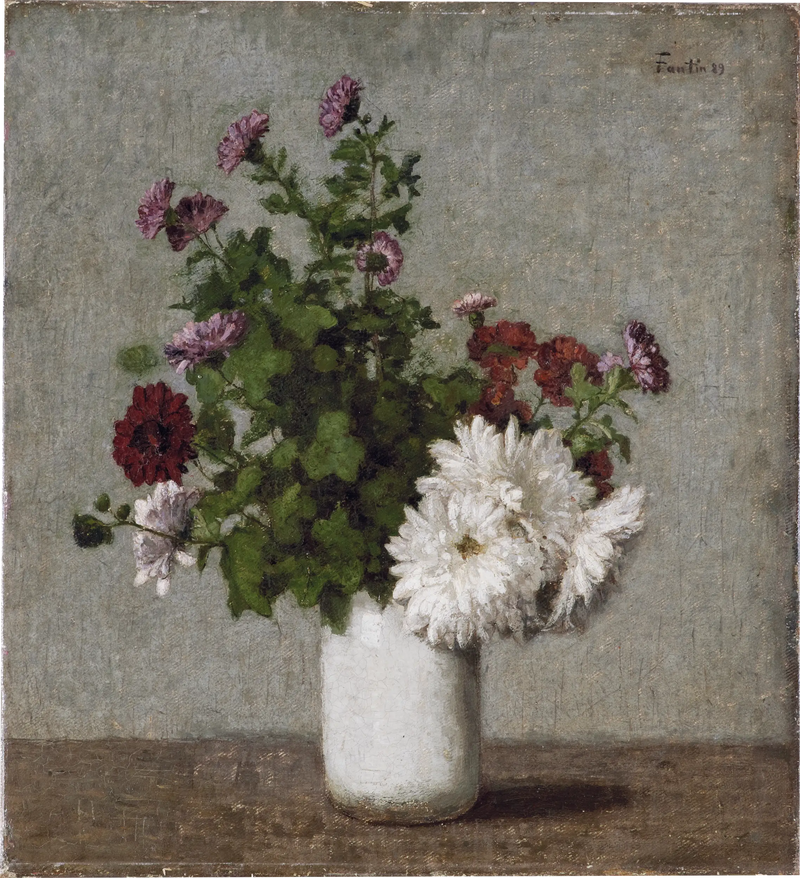 Natuurstudie met bloemen: herfstchrysanten in een witte vaas - Henri Fantin-Latour

Source:
Nature morte aux fleurs : chrysanthèmes d'automne dans un vase blanc - Henri Fantin-Latour